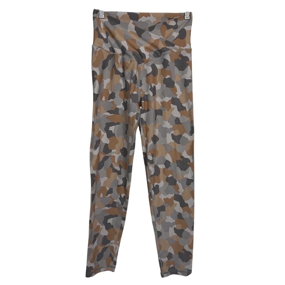 OFFLINE by Aerie Real Me Crossover High Rise 7/8 Leggings Camo Tan Grey Large